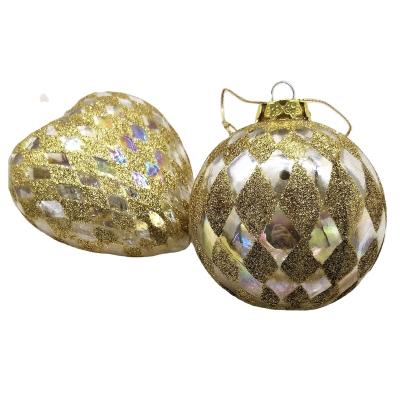 China Outdoor Holiday Decoration Hand Blown Glass Christmas Balls for sale