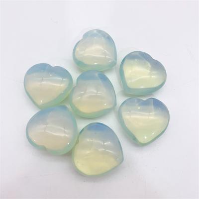 China China Low Price Commercial Good Price Natural Crystal Opalite Heart Shaped Polished Stone For Gift for sale