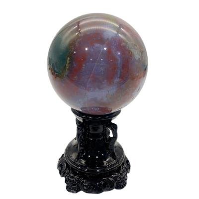 China China Hot Selling And Design 5-9cm High Quality Popular Colorful Eco-friendly Ocean Jasper Sphere For Decoration for sale