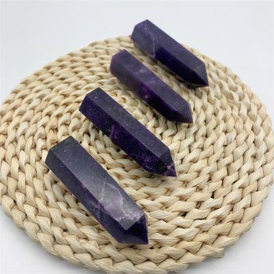 China China Wholesale Loose Gemstone Healing Lepidolite Points Tower Kinder Crystals Crafts For Home Decoration for sale