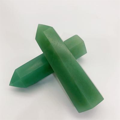 China China Wholesale Loose Gemstone Healing Green Aventurine Dots Tower Kinder Crystals Crafts For Home Decoration for sale