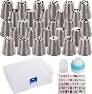 China Wholesale Price Disposable Russian Piping Tips For Cake Cupcakes Decorating Kit Cake Decorating Nozzles Piping Tip Sets for sale