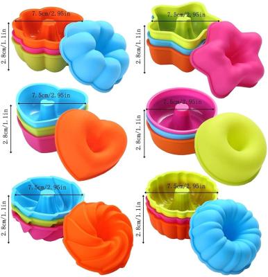 China Viable Silicone Donut Mold Baking Pan Cake Dessert DIY Decoration Muffins Silicone Cake Non-Stick Baking Pastry Chocolate Mold 3D for sale