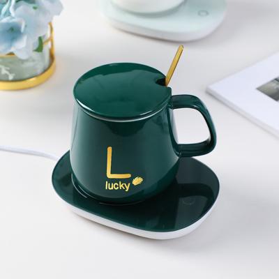 China 16W Letter USB Stored Electronic Cup Warmer Stored Cup Charger Portable Wireless Coffee Cup Warmer for sale