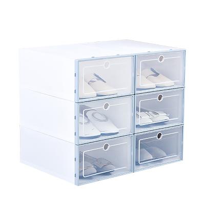 China High Quality Viable Transparent Box Stackable Organizer, 2020 New Design Shoes Storage Folding Plastic Shoe Box for sale