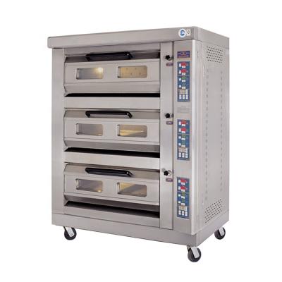 China HENGLIAN GFO-6C Commercial Gas Bread Baking Supply Electric Oven 3 Layers Deck Oven Industrial Commercial Bakery Baking Oven For Sale for sale