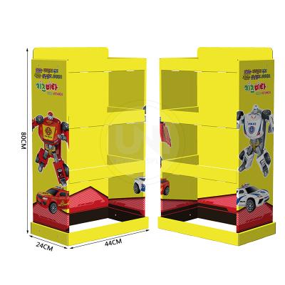 China Eco-friendly Retail Supermarket Corrugated Stackable Showcase Trays Cardboard Pallet Stacker Display Package Trays for sale