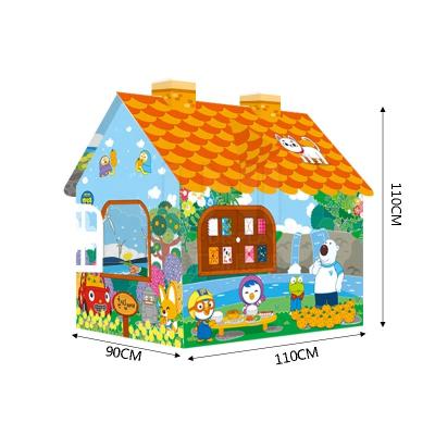 China Amazon Hot Sale Environmentally Friendly Unicorn Playhouse Cardboard Playhouse Game and Craft Activity for Kids Promotion Floor Display for sale