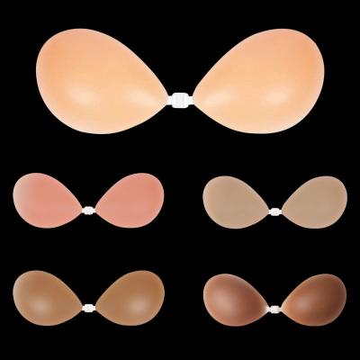 China Underwear Push Up Silicone Self Adhesive Invisible Backless Women Comfortable Strapless Reusable Bra For Wedding Dress for sale