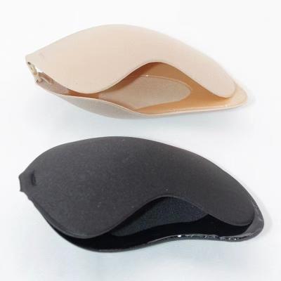 China New Underwear Women Self Adhesive Front Buckle Palm Silicone Bra Mango Shape Strapless For Dress Black Sponge Sexy Plain Bra Y2K for sale