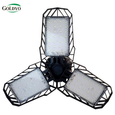 China GOLDYO E27 Adjustable LED Bathroom Garage Light Three Leaf Bend Lights Distorted Bedroom Light for sale