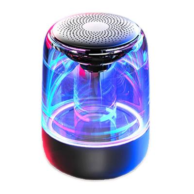 China No Tooth C7 Transparent Crystal Blue Colorful Atmosphere Loudspeaker Box 6D Subwoofer Subwoofer Wireless Speaker for sale