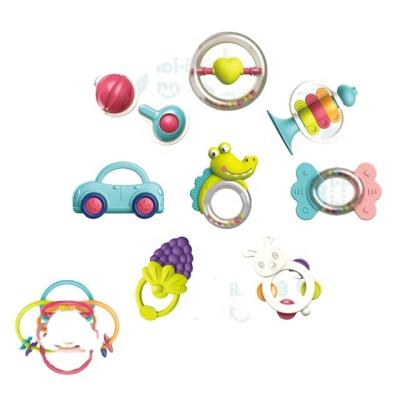 China Non-Toxic Funny Cute Shaking Hand Bells Set Infant Teething Toy Jingles Ball For Baby Educational Toys for sale