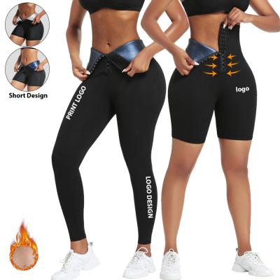 China 2021 Breathable High Quality Sweat Abdomen Pants Fat Burning Shorts Women's Body Shaper Sports Jumpsuit And Tracksuit for sale