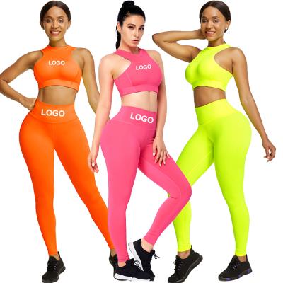 China Fancy Seamless Breathable Look Women Workout Sets Yoga Leggings Sports Bra Energy Yoga Set Sports Suit for sale