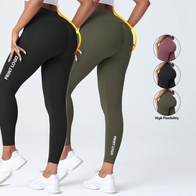 China Antibacterial High Flexibility Summer And High Waisted Tummy Control Body Shaping Leggings For Workout Fitness Yoga Pants for sale