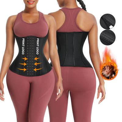 China Breathable Antibacterial Plus Size Compression Women Fitness Latex Waist Trainer Shape Wear 2021 for sale