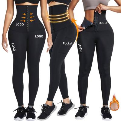 China 2021Custom Breathable Service Sweat Abdomen Pants Fat Burning Shaper Women Bodysuit Waist Trainer Gaiters for sale