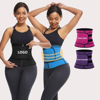 China 2021 Antibacterial Wholesale Body Shaper Neoprene Waist Trainer Forehead Curve Shaper Hooks Zipper Cincher for sale