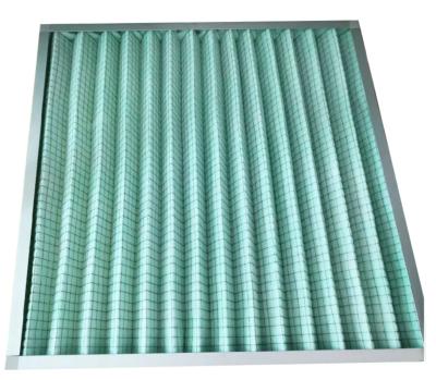 China Hotels Factory Air Filter High Performance AC Havc Panel Pre Pleated Air Purifier Filter With G3 G4 Synthetic Fiber for sale