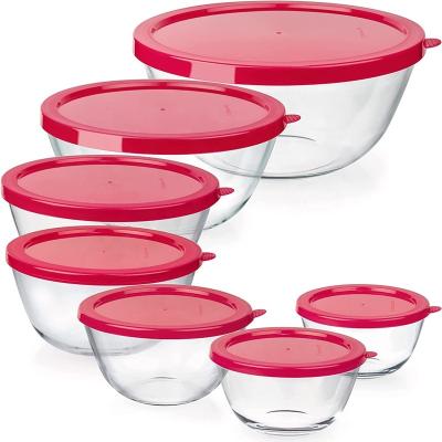 China Viable Clear Classic Bowl Making Durable Glass Salad Kitchen Mixing Bowl For Home for sale