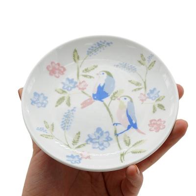 China Viable Hot Selling Floral Dinner Dishes Ceramic Decal Design Dinnerware Porcelain Dinner Dishes for sale