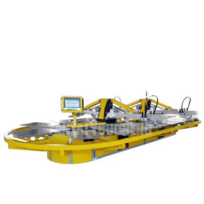 China Piece Printing China 4 Color T Shirt Printing Automatic Oval Screen Printing Machine for sale