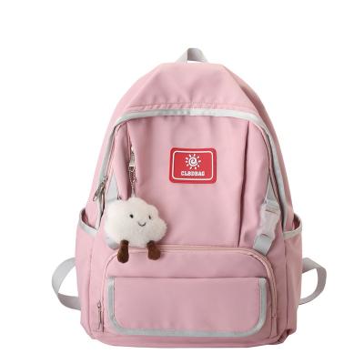 China 2023 New Waterproof Fashionable Casual School Bags Backpack With Cute Plush Toys For College Kids for sale