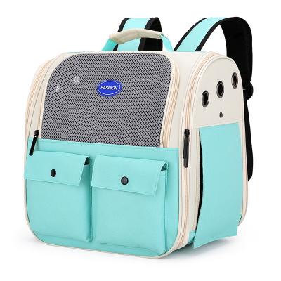 China Factory Direct Selling Portable Outdoor Foldable Viable Dog Bag Breathable Cat Carrier Backpack Collapsible Pet Backpack for sale