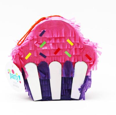 China New Paper Design Customize Colorful Mini Pinata For Kids Birthday Party Decoration Supplies Laser Cake Pianta for sale