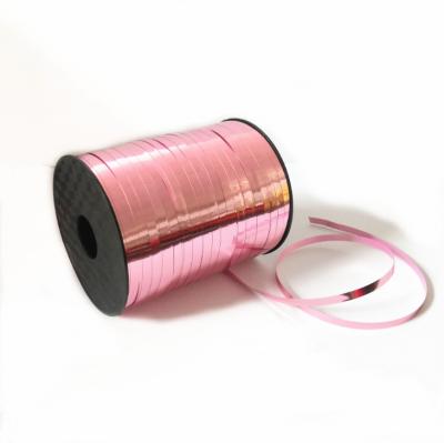 China PET 100 Meters Plastic Balloon Accessories Roll Solid Color DIY For Party Decoration Metallic Ribbon Roll for sale