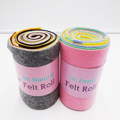 China 5m long eco-friendly high quality industrial felt industrial felt non woven colored felt lowest price fabric roll pieces polyester for sale