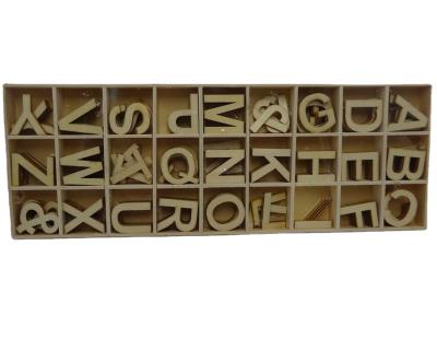 China Natural 162 Pieces Assorted Craft Colorful Wooden Alphabet with Storage Tray Set for Home Decor and Kids Learning Wooden Letters for sale