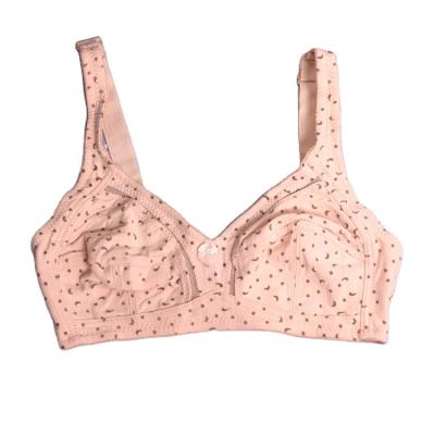 China Factory Wireless Stat Full Floral Evaluation Breathable Cup No Comfort Padded Nude Bra For Fat Women Plus Size Cotton Bra for sale