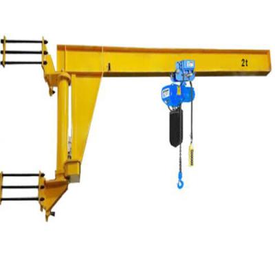 China Mobile Motorised Jib Crane Material Lifting 500kg Movable Wall Mounted for sale