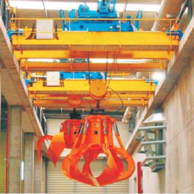 China Double Girder Overhead Crane With Grab Bucket Mobile Brick 16T Bulk Material for sale