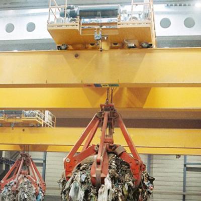 China 5T 10T 16T 20T Waste Handling Clamshell Garbage Crane , Double Girder Bridge Crane for sale