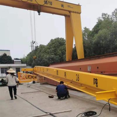 China 5 Ton 10 Ton 20 Ton Semi - Portal Single Beam Gantry Crane With Electric Hoist for sale