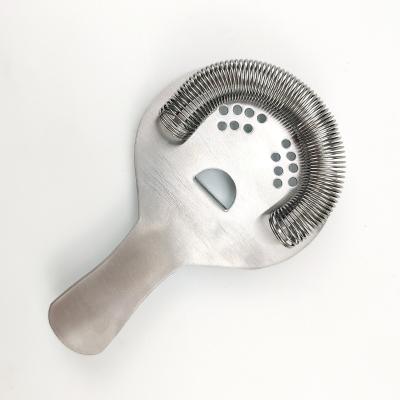 China Sustainable Strainer For Cocktail Bar Strainer High Density Cocktail Spring Mirrored Stainless Steel Finish Drink Strainer for sale