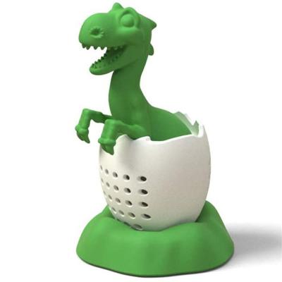 China WITH LID Tea Infuser,Dinosaur Diffuser and Eggshell Filter Tea Silicone Loose Strainer for Different Cups and Leaves for sale