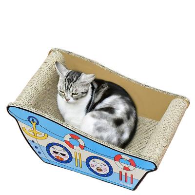 China Viable Nest Embedded Cat Scratch Board Cat Claw Board Corrugated Board Scratch Board Cat Supplies Grinding Toy for sale