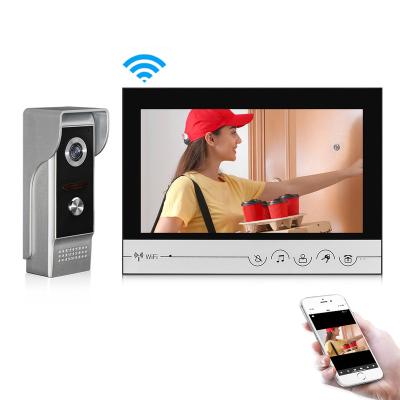 China Tuya Home Vila Hotels Bedroom Apartment Support 9 Inch Door Viewer Hole Camera Door Bell Wireless Audio Digital Key Touch Intercom Video Doorbell System for sale