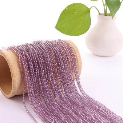 China DIY Bracelet Wholesale Light Amethyst Spinel Beads Diameter 2 Mm Glass Beads For Bracelet Making for sale