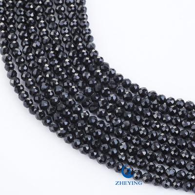 China Jewelry Making YIWU Wholesale Jewelry Accessory By Strand/String Prices Natural Black Spinel Crystal 2.5MM Gemstone Faceted Beads for sale