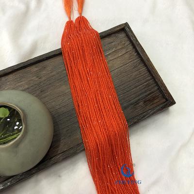 China Jewelry Making Natural Color Gemstone Diamond Cut Faceted Loose Beads Natural Orange Diamond Beads for sale