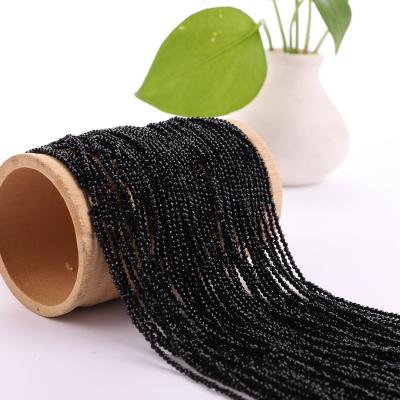 China DIY Bracelet Factory Direct Sales 2mm Black Spinel Beads Loose Necklace for sale