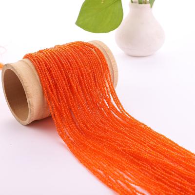 China New 2mm DIY Circular Section Bracelet 2021 Orange Loose Spinel Glass Beads For YIWU for sale