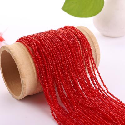 China DIY Bracelet Wholesale 2mm Circular Section Hydraulic Beads Light Siam Glass Spinel Beads for sale