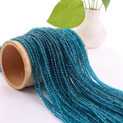 China Wholesale 3mm DIY Bracelet Rondelle Faceted Blue Hydro Glass Beads Zircan Beads Bracelet for sale