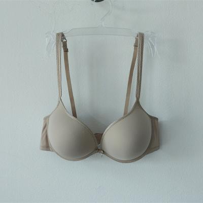 China Custom Made Simple One Piece Solid Color Stretch Push Up Sexy Lingerie Plus Size Women Comfortable Bra for sale